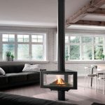 chimenea moderna leña