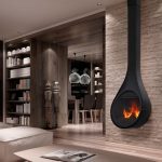 chimenea moderna de leña