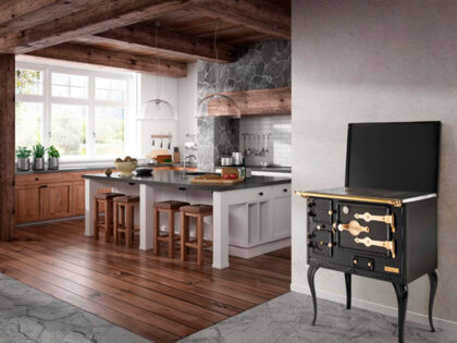 cocina leña hierro fundido